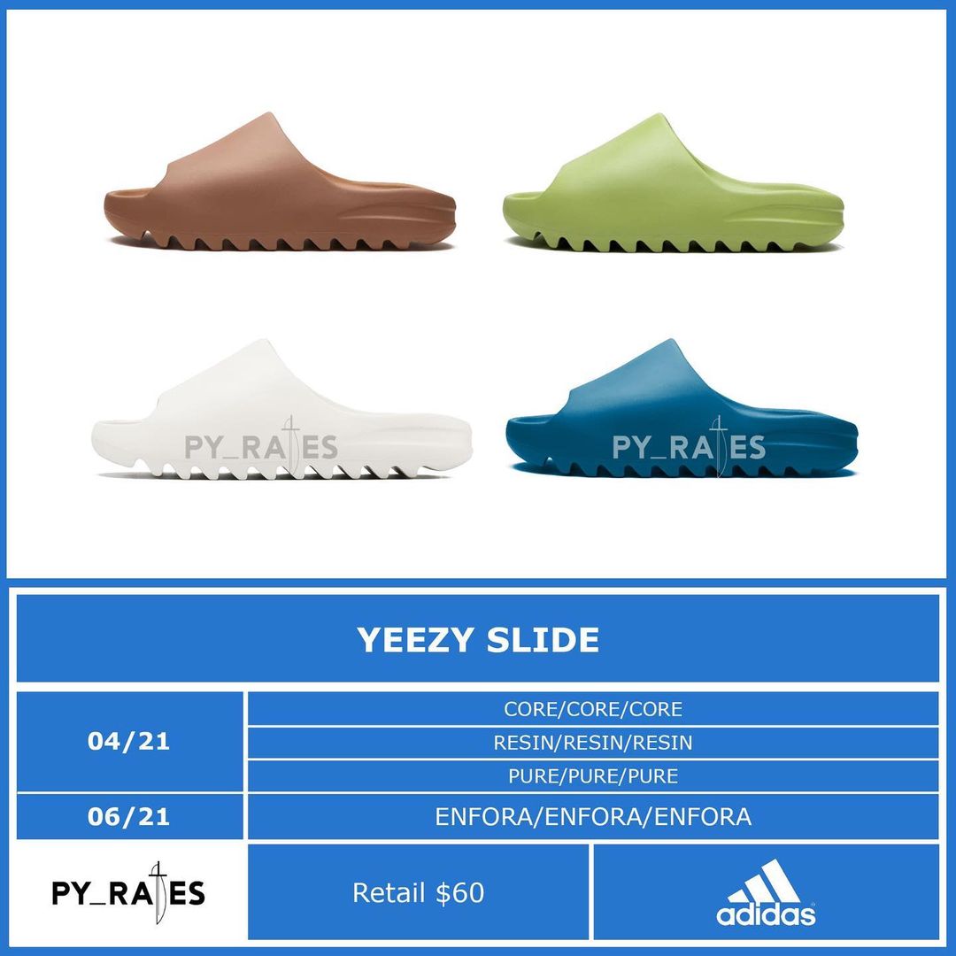 4/21、4/26 発売！adidas Originals YEEZY SLIDE 4カラー (アディダス オリジナルス イージー スライド)