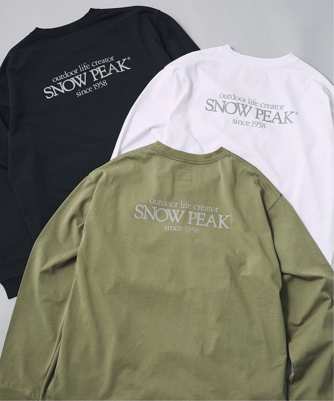 Snow Peak × JOURNAL STANDARD relume 別注 リフレクターロゴ ロングスリーブが2月中旬発売 (スノーピーク ジャーナルスタンダード)
