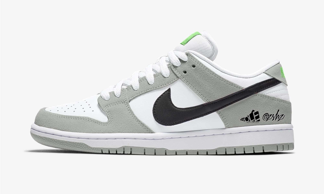 【国内 2/10 発売】ナイキ SB ダンク ロー プロ “ミディアムグレー/クロロフィル” (NIKESB DUNK LOW PRO “Medium Grey/Chlorophyll”) [BQ6817-011]