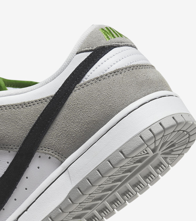 【国内 2/10 発売】ナイキ SB ダンク ロー プロ “ミディアムグレー/クロロフィル” (NIKESB DUNK LOW PRO “Medium Grey/Chlorophyll”) [BQ6817-011]