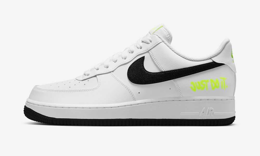 ナイキ エア フォース 1 07 ロー “ジャストドゥイット” ホワイト/ブラック (NIKE AIR FORCE 1 07 LOW “Just Do It” White/Black) [DJ6878-100]