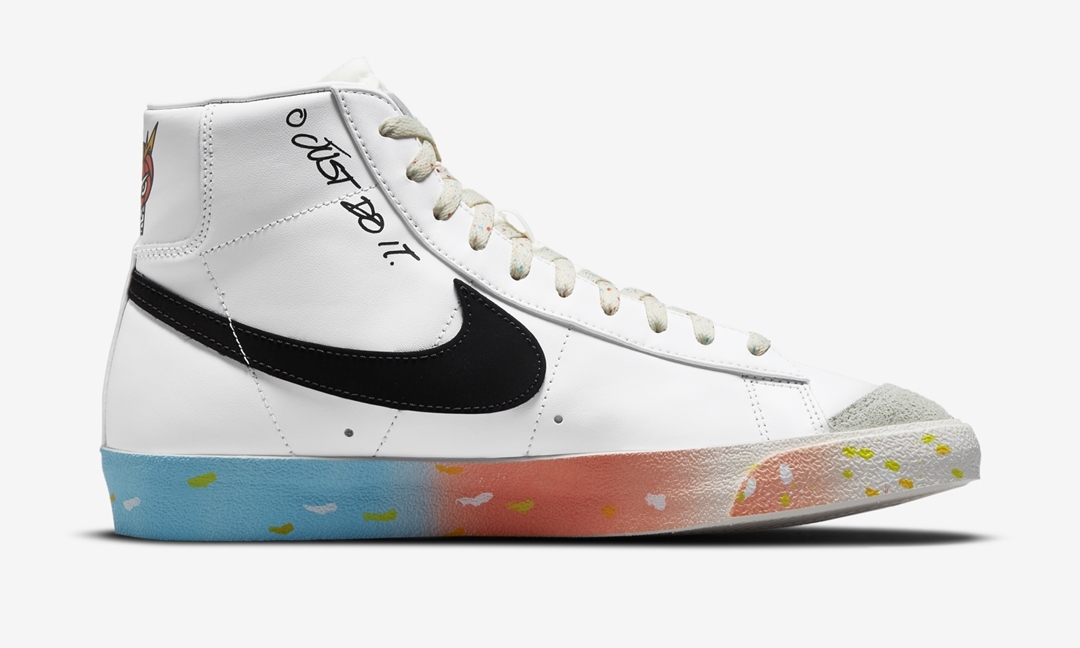 ナイキ ブレーザー ミッド 77 “ジャストドゥイット” ホワイト/ブラック (NIKE BLAZER MID 77 “Just Do It” White/Black) [DJ4278-101]