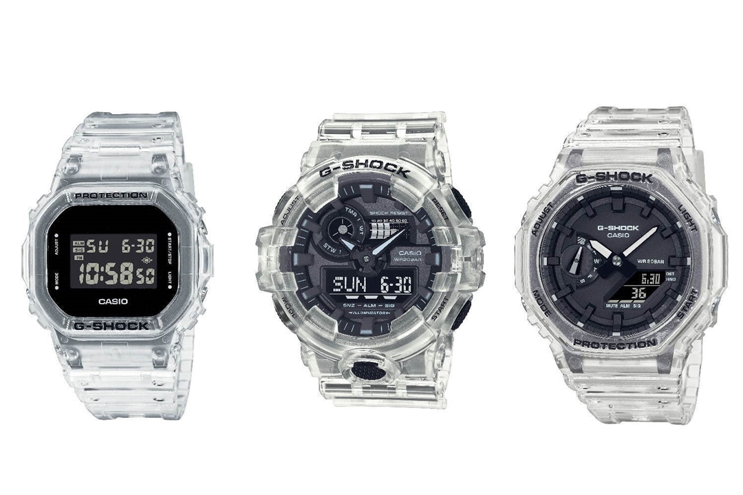 クリア/グレーのスケルトンシリーズ G-SHOCK “Skeleton series” Clear/Greyが 2/19 発売 (ジーショック Gショック)