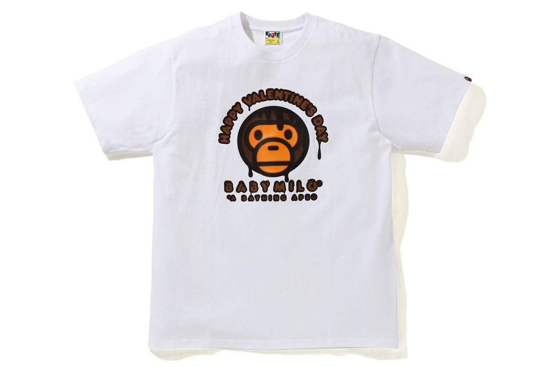 A BATHING APE からバレンタインシーズン限定アイテムとして甘いチョコレートのコーティングをイメージして仕上げたTEEが2/6 発売 (ア ベイシング エイプ)