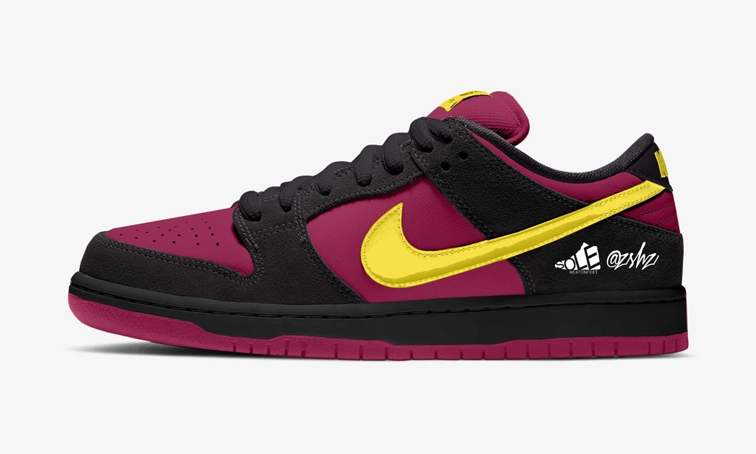 海外 7/10、国内 8/23 発売！ナイキ SB ダンク ロー プロ “レッドプラム/タクシー” (NIKE SB DUNK LOW PRO “Red Plum/Taxi”) [BQ6817-501]