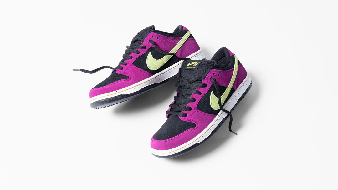 海外 7/10、国内 8/23 発売！ナイキ SB ダンク ロー プロ “レッドプラム/タクシー” (NIKE SB DUNK LOW PRO “Red Plum/Taxi”) [BQ6817-501]