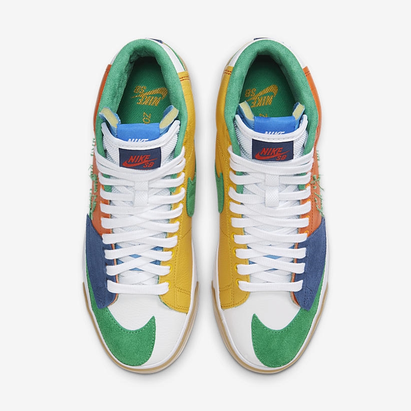 国内 2/24 発売！ナイキ SB ブレーザー ミッド エッジ “オレンジ/イエロー/グリーン/ブルー” (NIKE SB BLAZER MID EDGE “Orange/Yellow/Green/Blue”) [DA2189-800]