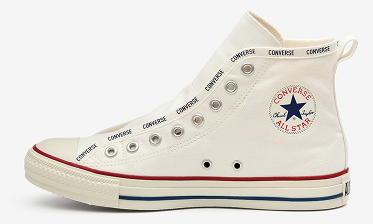 2/12 発売！コンバースから「CONVERSE」ロゴの縁取りでアクセントを加えたオールスター CONVERSE ALL STAR LOGO-BD SLIP OX/HI (オールスター ロゴBD スリップ)