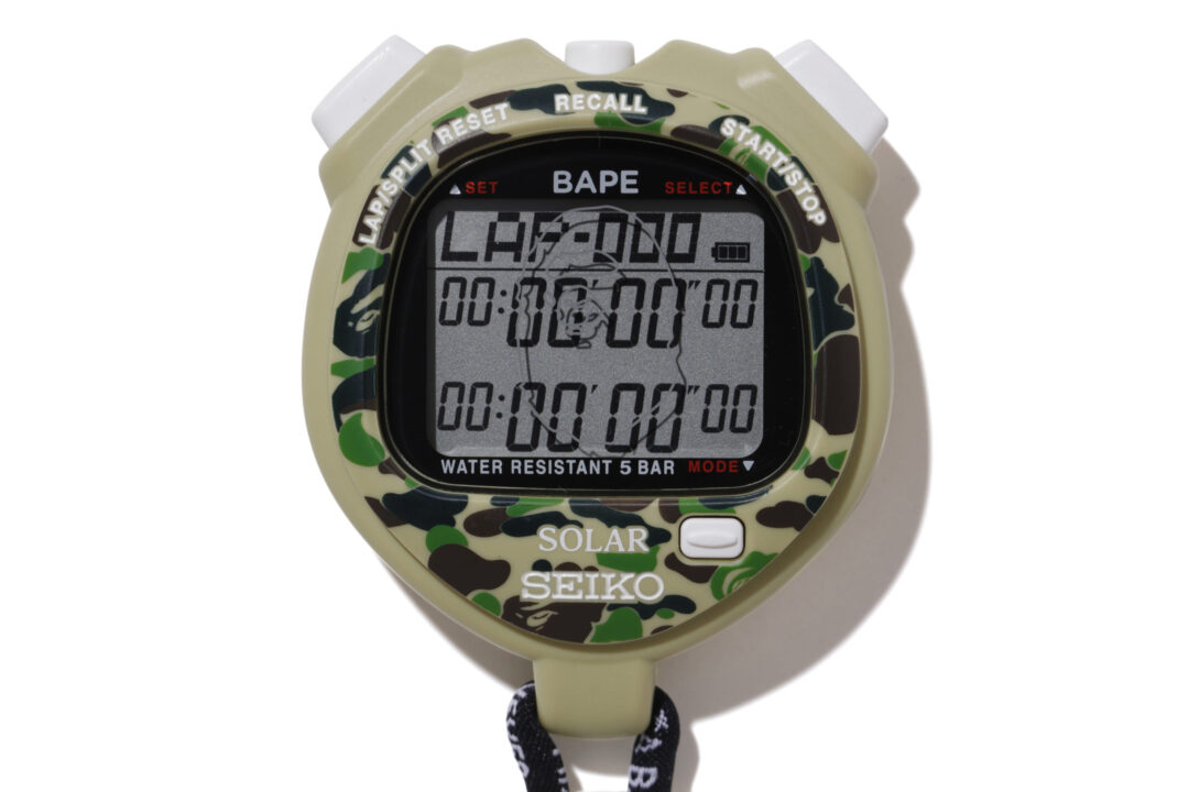 SEIKO × A BATHING APE「ABC CAMO」を纏ったSTOP WATCHが2/14 発売 (セイコー ア ベイシング エイプ)