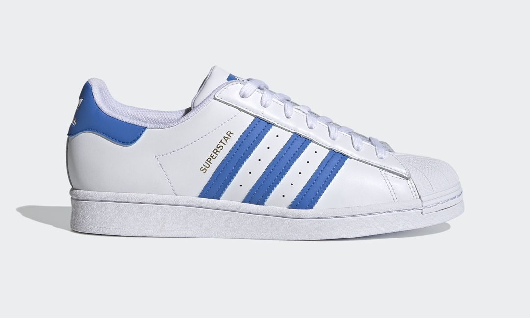 adidas Originals SUPERSTAR “White/True Blue/Gold Metallic” (アディダス オリジナルス スーパースター “ホワイト/トゥルーブルー”) [H68093]