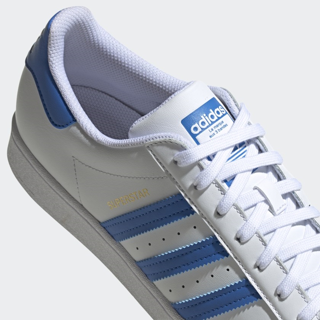 adidas Originals SUPERSTAR “White/True Blue/Gold Metallic” (アディダス オリジナルス スーパースター “ホワイト/トゥルーブルー”) [H68093]