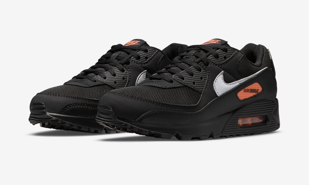 ナイキ エア マックス 90 “ブラック/オレンジ” “ネイビー/ホワイト” (NIKE AIR MAX 90 “Black/Orange” “Navy/White”) [DJ6881-001,400]