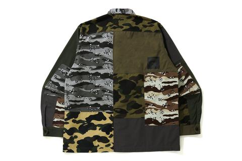 A BATHING APEから DESERT CAMO、1ST CAMO、COLOR CAMOをパッチワークのように組み合わせた「BAPE CRAZY CAMO ITEMS」が2/20 発売 (ア ベイシング エイプ)