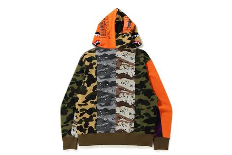 A BATHING APEから DESERT CAMO、1ST CAMO、COLOR CAMOをパッチワークのように組み合わせた「BAPE CRAZY CAMO ITEMS」が2/20 発売 (ア ベイシング エイプ)