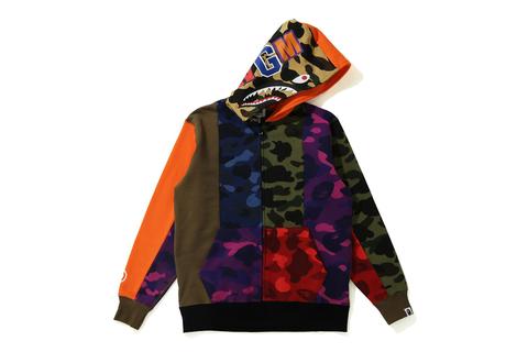 A BATHING APEから DESERT CAMO、1ST CAMO、COLOR CAMOをパッチワークのように組み合わせた「BAPE CRAZY CAMO ITEMS」が2/20 発売 (ア ベイシング エイプ)