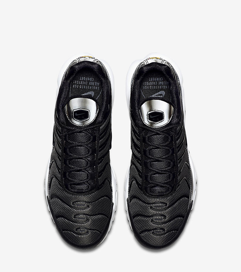 ナイキ ウィメンズ エア マックス プラス “ブラック/アンスラサイト/ホワイト” (NIKE WMNS AIR MAX PLUS “Black/Anthracite/White”) [862201-003]