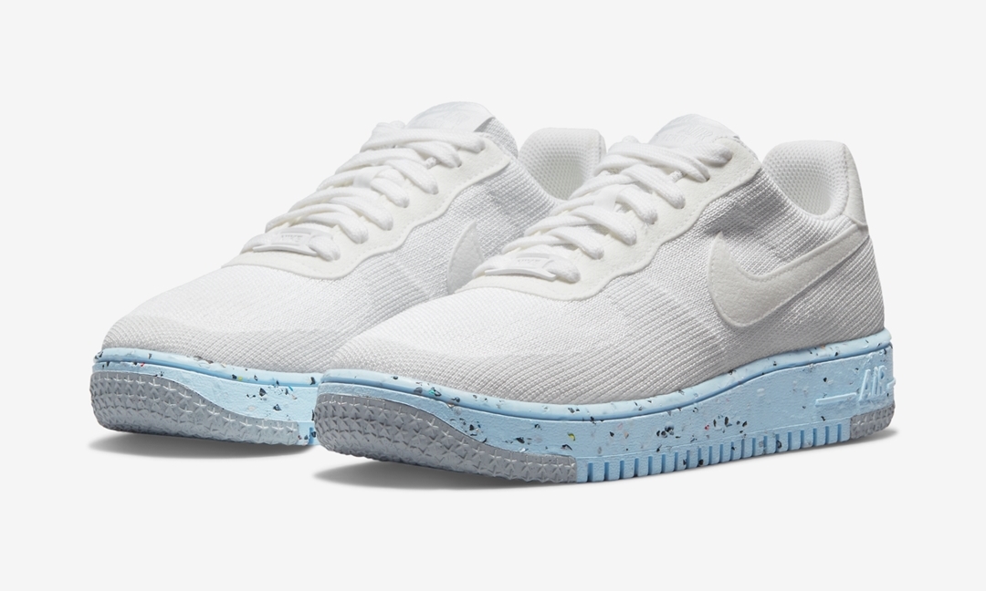 ナイキ エア フォース 1 クレーター フライニット “ホワイト/ブルー/ボルト" (NIKE AIR FORCE 1 CRATER FLYKNIT “White/Blue/Volt") [DC7273-100]