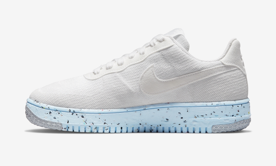 ナイキ ウィメンズ エア フォース 1 クレーター フライニット “ホワイト/ブルー/ボルト” (NIKE WMNS AIR FORCE 1 CRATER FLYKNIT “White/Blue/Volt”) [DC7273-100]