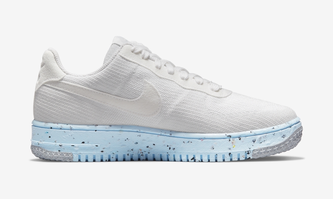 ナイキ ウィメンズ エア フォース 1 クレーター フライニット “ホワイト/ブルー/ボルト” (NIKE WMNS AIR FORCE 1 CRATER FLYKNIT “White/Blue/Volt”) [DC7273-100]