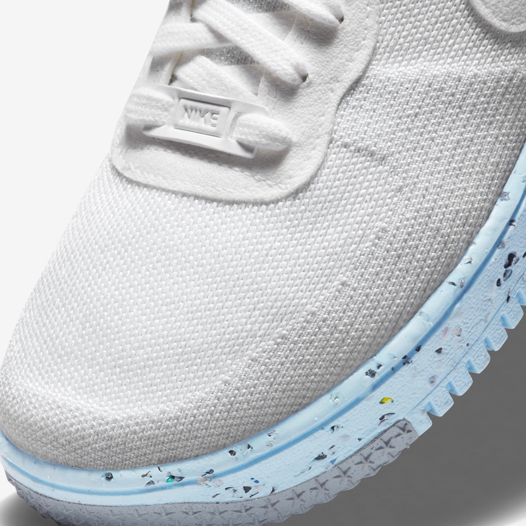 ナイキ ウィメンズ エア フォース 1 クレーター フライニット “ホワイト/ブルー/ボルト” (NIKE WMNS AIR FORCE 1 CRATER FLYKNIT “White/Blue/Volt”) [DC7273-100]