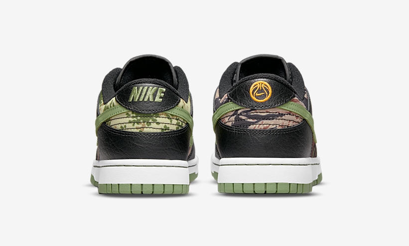 【国内 7/16、7/30 発売予定】ナイキ ダンク ロー SE “マルチカモ/ブラック/オイルグレー” (NIKE DUNK LOW SE “Multi Camo/Black/Oil Green”) [DH0957-001]