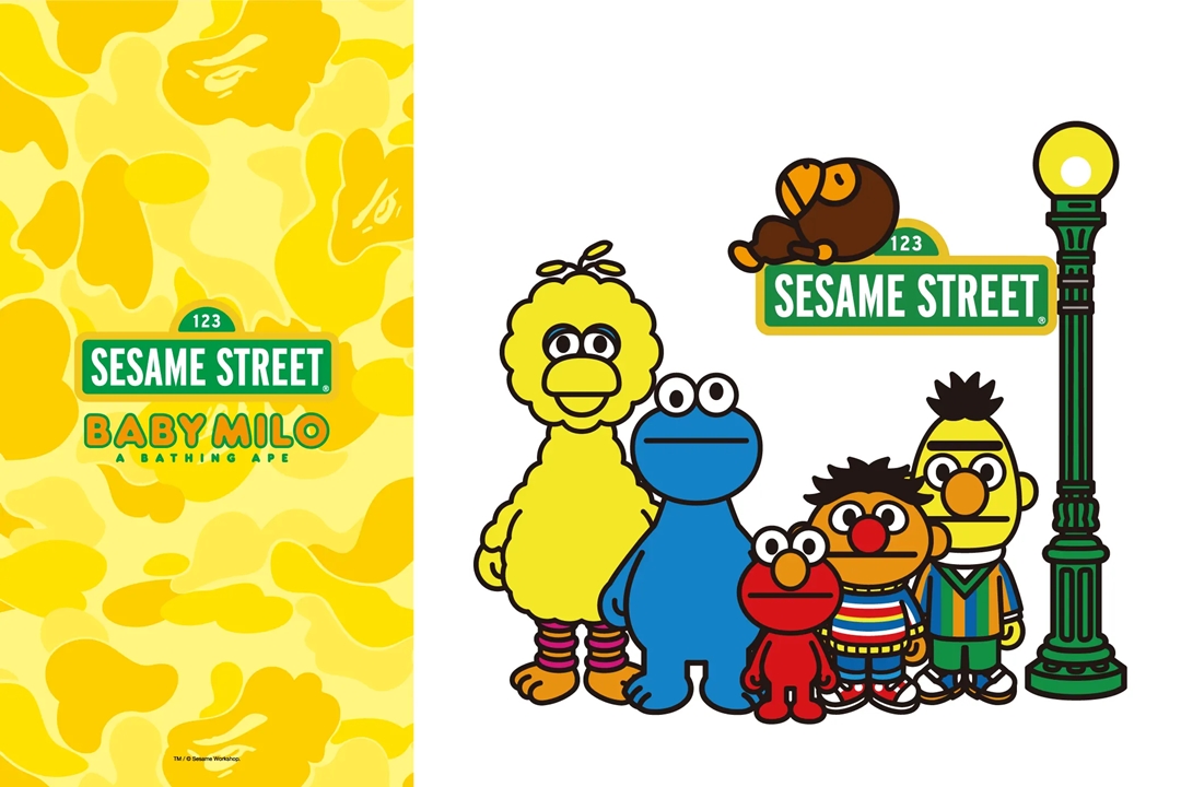 ファミリーでの着用が可能な A BATHING APE × SESAME STREET が2/27 発売 (ア ベイシング エイプ セサミストリート)