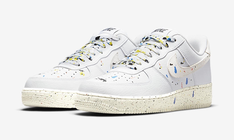 ナイキ エア フォース 1 07 ロー “スプラッター/ホワイト/セイル” (NIKE AIR FORCE 1 07 LOW “Splatter/White/Sail”) [CZ0339-100]