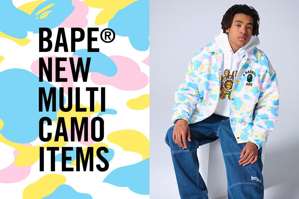 A BATHING APEから 新柄「NEW MULTI CAMO」を使用したアイテムの数々がが2/27 発売 (ア ベイシング エイプ)