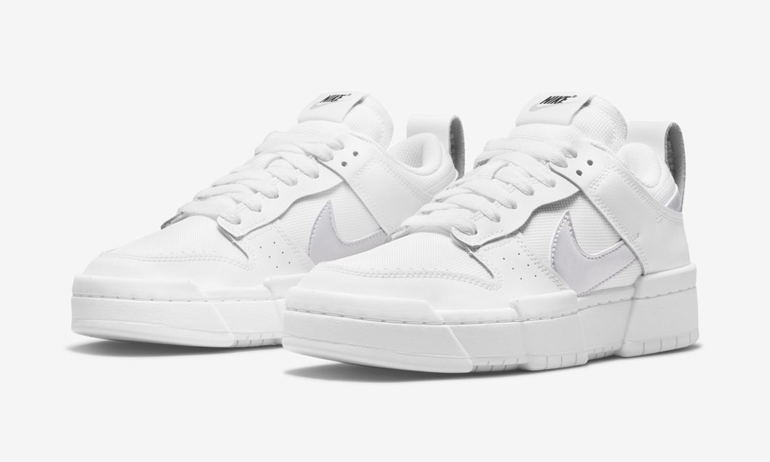 ナイキ ウィメンズ ダンク ロー “ホワイト/メタリックシルバー” (NIKE WMNS “DUNK” LOW DISRUPT “White/Metallic Silver”) [DJ6226-100]