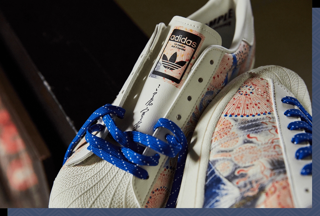 3/6 発売！富士山と花火をモチーフに、日本ならではの和のテイストを盛り込んだadidas Originals for atmos SUPERSTAR “Mt. Fuji” (アトモス アディダス オリジナルス スーパースター) [GX7791]