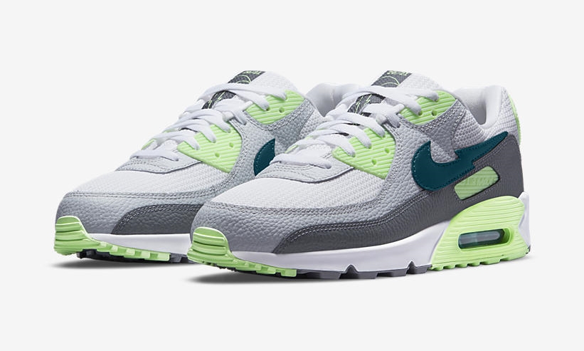 ナイキ エア マックス 90 “ホワイト/アクアマリン/ライムグロー” (NIKE AIR MAX 90 “White/Aquamarine/Lime Glow”) [DJ6897-100]