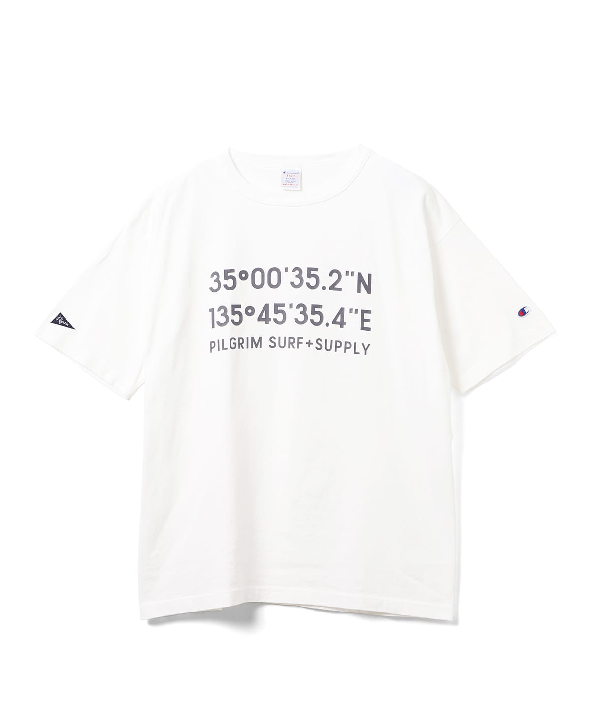 Champion × Pilgrim Surf＋Supply / Print Crew T-Shirtが5月上旬発売 (チャンピオン ピルグリム サーフ+サプライ)