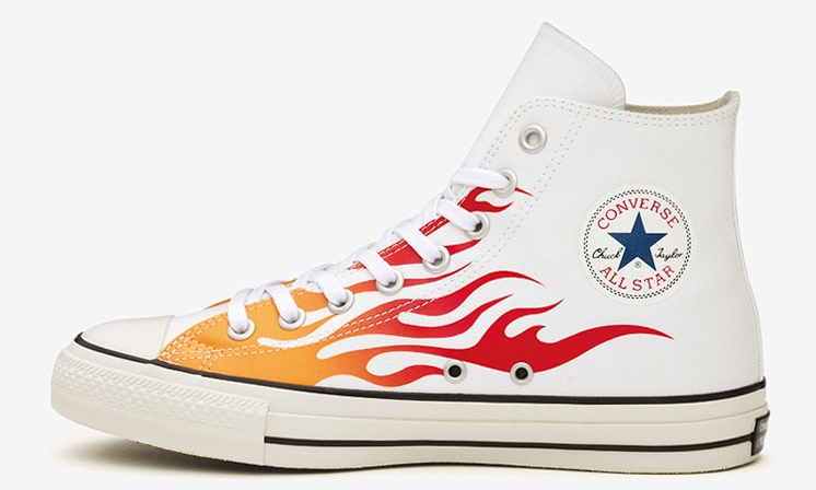 3/19 発売！フレイムパターンをアッパーにプリントした CONVERSE ALL STAR 100 IGNT OX/HI (コンバース オールスター 100 イグナイト)