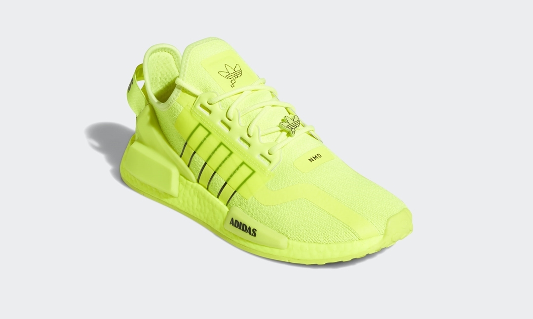 adidas Originals NMD_R1 V2 “Solar Yellow/Black/White” (アディダス オリジナルス エヌ エム ディー ブイツー “ソーラーイエロー/ブラック/ホワイト”) [H02654]