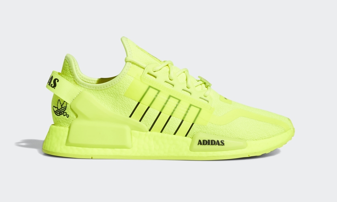 adidas Originals NMD_R1 V2 “Solar Yellow/Black/White” (アディダス オリジナルス エヌ エム ディー ブイツー “ソーラーイエロー/ブラック/ホワイト”) [H02654]