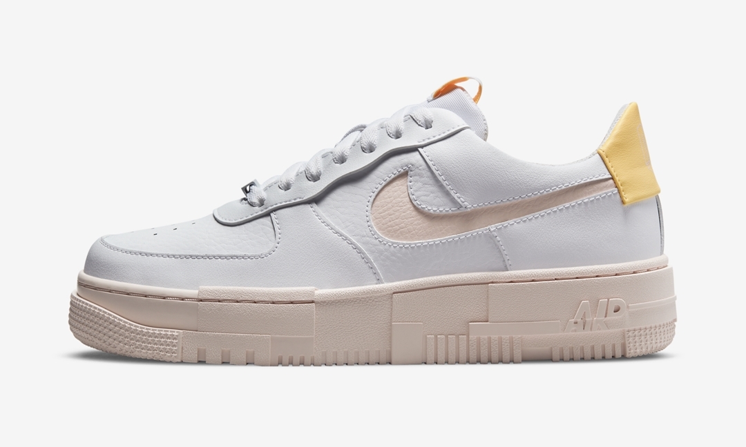 ナイキ ウィメンズ エア フォース 1 ロー ピクセル “ホワイト/アークティックオレンジ” (NIKE WMNS AIR FORCE 1 LOW PIXEL “White/Arctic Orange”) [DM3054-100]