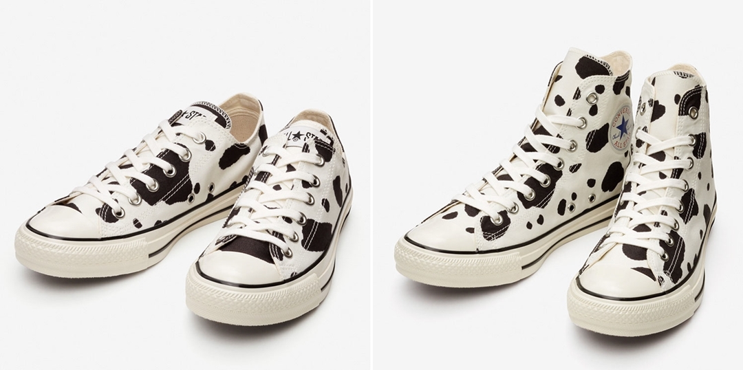 3/26 発売！カウ柄をプリントしキャンバスに洗い加工を施した CONVERSE ALL STAR US COWSPOT OX/HI (コンバース オールスター US カウスポット)