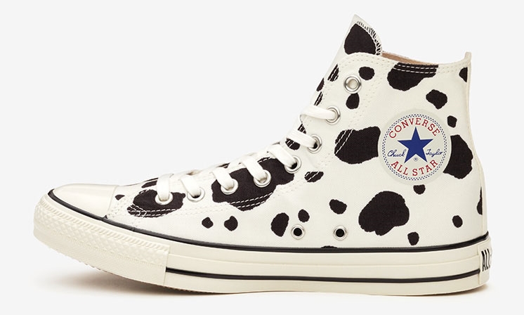 3/26 発売！カウ柄をプリントしキャンバスに洗い加工を施した CONVERSE ALL STAR US COWSPOT OX/HI (コンバース オールスター US カウスポット)