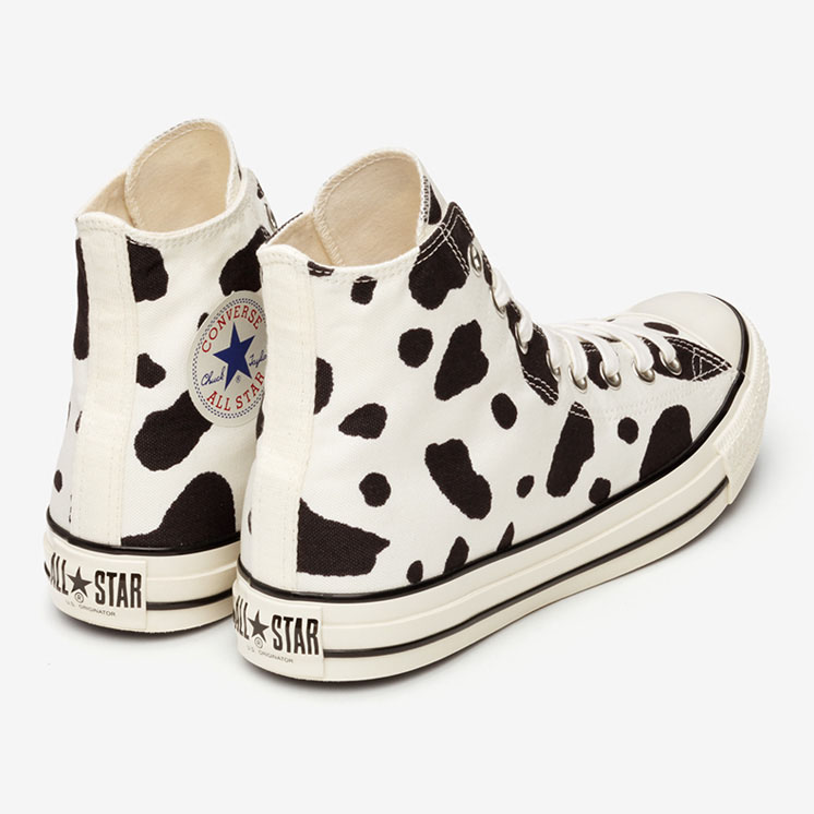 3/26 発売！カウ柄をプリントしキャンバスに洗い加工を施した CONVERSE ALL STAR US COWSPOT OX/HI (コンバース オールスター US カウスポット)