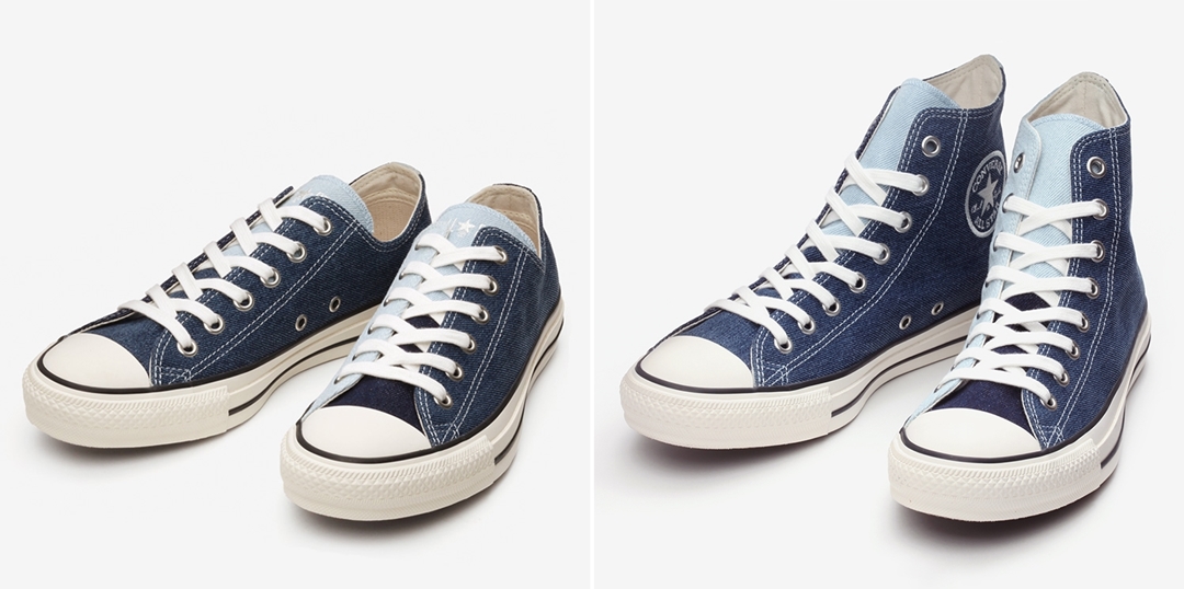 3/12 発売！トーン違い3色のデニムを左右非対称に配置した CONVERSE ALL STAR MULTIDENIM OX/HI (コンバース オールスター マルチデニム)