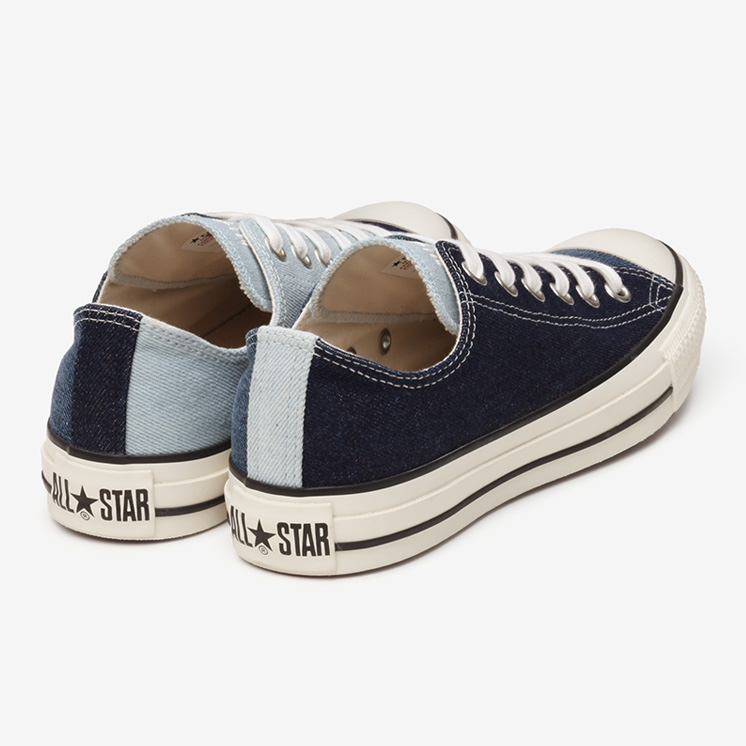 3/12 発売！トーン違い3色のデニムを左右非対称に配置した CONVERSE ALL STAR MULTIDENIM OX/HI (コンバース オールスター マルチデニム)