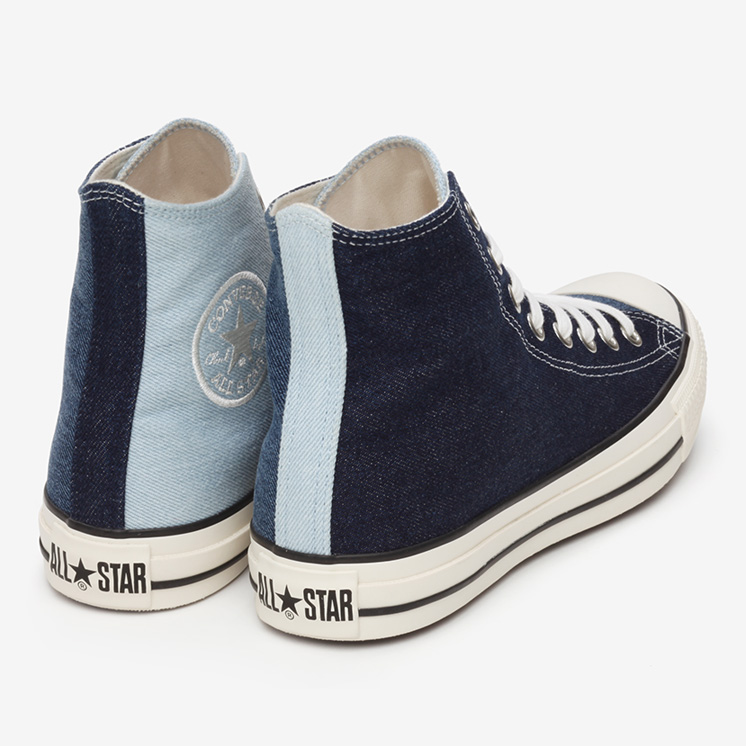 3/12 発売！トーン違い3色のデニムを左右非対称に配置した CONVERSE ALL STAR MULTIDENIM OX/HI (コンバース オールスター マルチデニム)