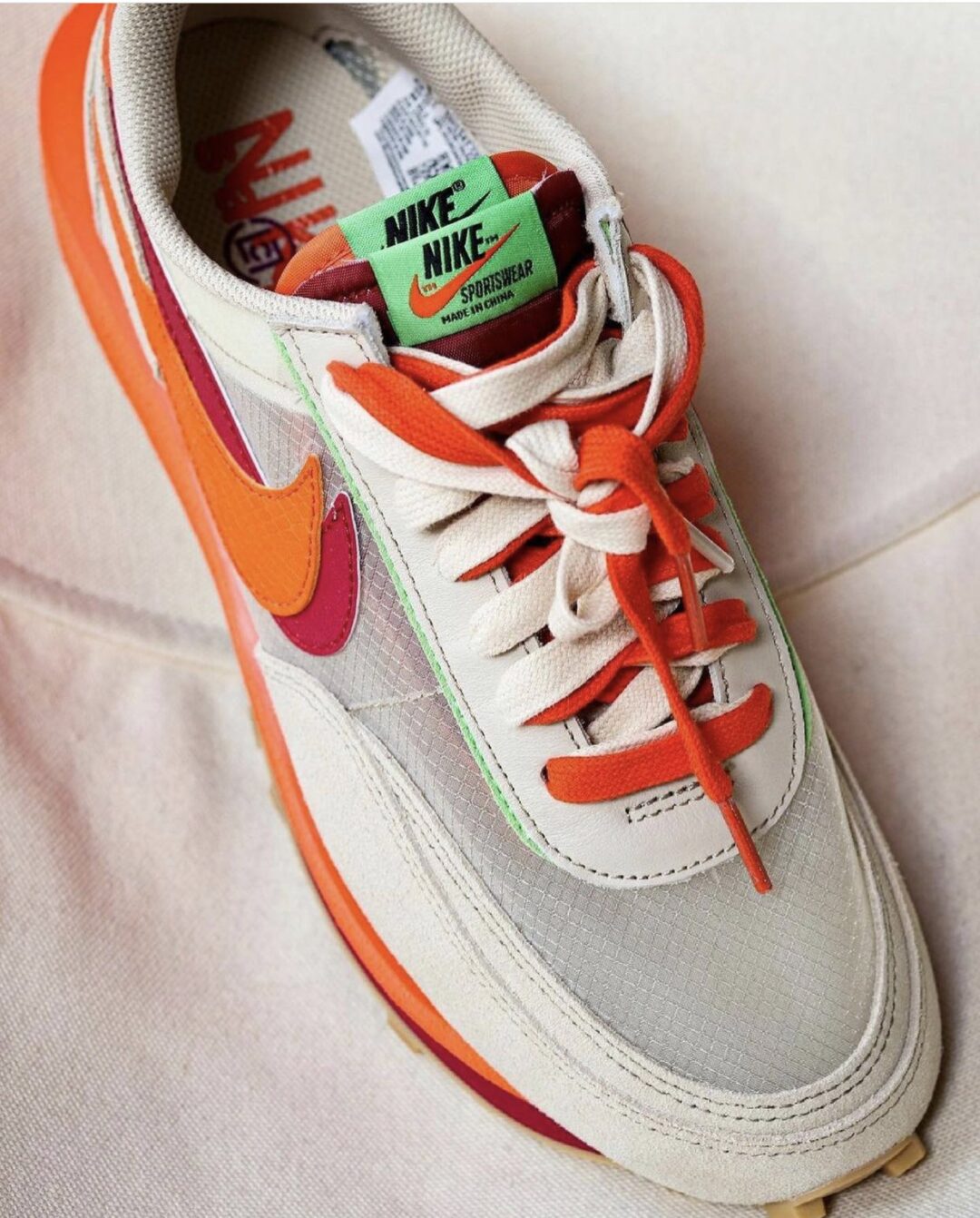 【国内 9/11、10/7 発売予定】CLOT × Sacai × NIKE LDwaffle “Net/Orange Blaze” “Cool Grey/Obsidian” (クロット サカイ ナイキ LDワッフル “ネット/クールグレー”) [DH1347-100/DH3114-001]