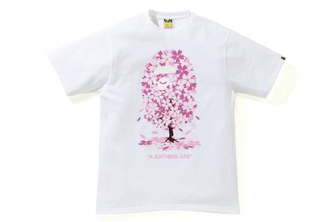 A BATHING APEからAPE HEADを桜の木に象ったデザインや日本の風景に桜を散りばめたスペシャルTEE 2型が3/27 発売 (ア ベイシング エイプ)