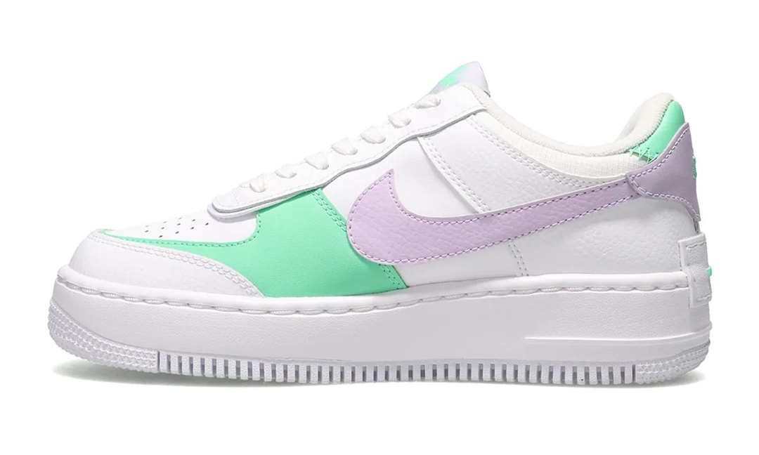 ナイキ ウィメンズ エア フォース 1 ロー シャドウ “ホワイト/インフィニットライラック/フットボールグレー” (NIKE WMNS AIR FORCE 1 LOW SHADOW “White/Infinite Lilac/Football Grey”) [CU8591-103]