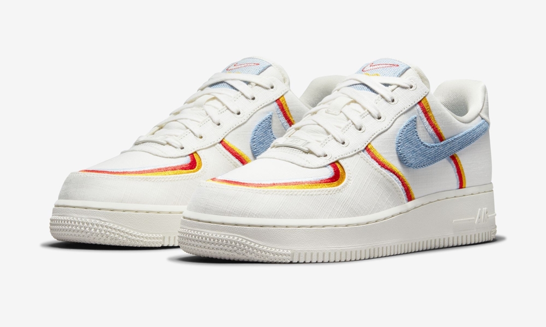 ナイキ ウィメンズ エア フォース 1 07 ロー "セイル/ライトアーモリーブルー" (NIKE WMNS AIR FORCE 1 07 LOW "Sail/Light Armory Blue") [DJ4655-133]