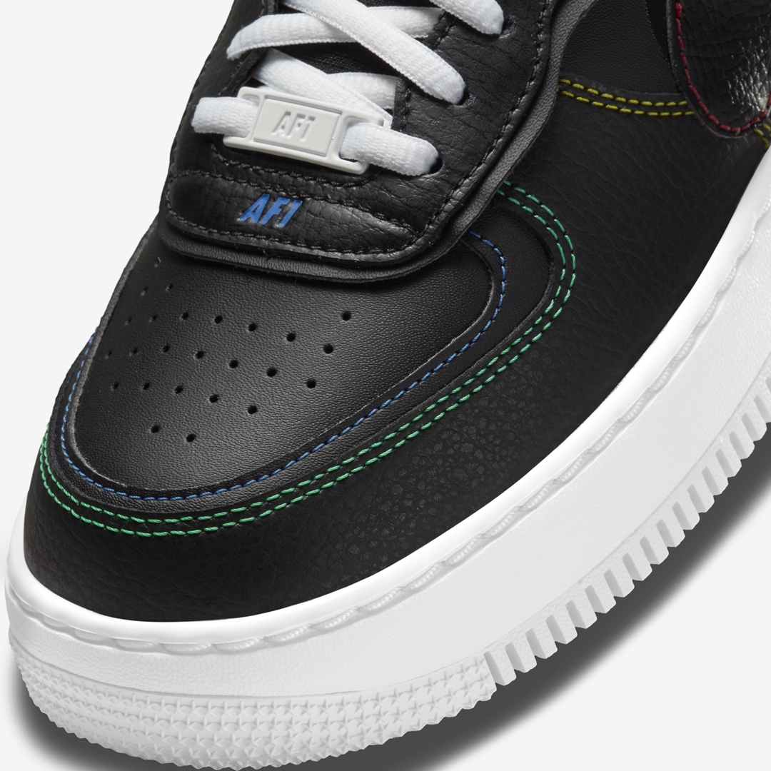 ナイキ ウィメンズ エア フォース 1 ロー シャドウ “マルチステッチ/ブラック” (NIKE WMNS AIR FORCE 1 LOW SHADOW “Multi Stitch/Black”) [DJ5998-001]