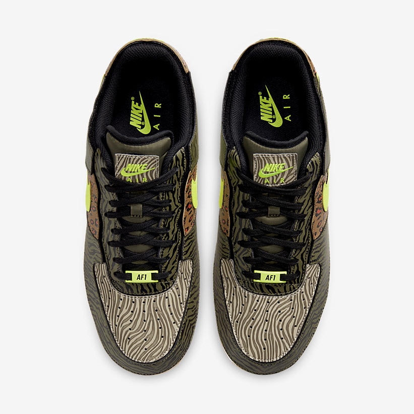 ナイキ エア フォース 1 ロー “ミディアムオリーブ/ボルト/ラテンブラック” (NIKE AIR FORCE 1 LOW “MEDIUM OLIVE/VOLT/RATTAN BLACK”) [DM5329-200]