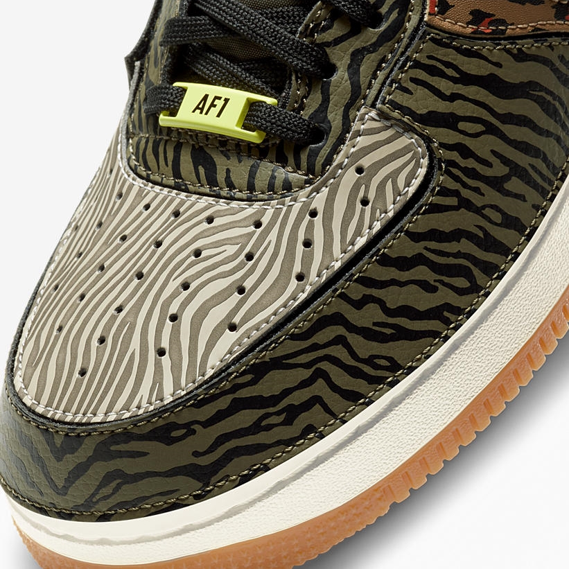 ナイキ エア フォース 1 ロー “ミディアムオリーブ/ボルト/ラテンブラック” (NIKE AIR FORCE 1 LOW “MEDIUM OLIVE/VOLT/RATTAN BLACK”) [DM5329-200]