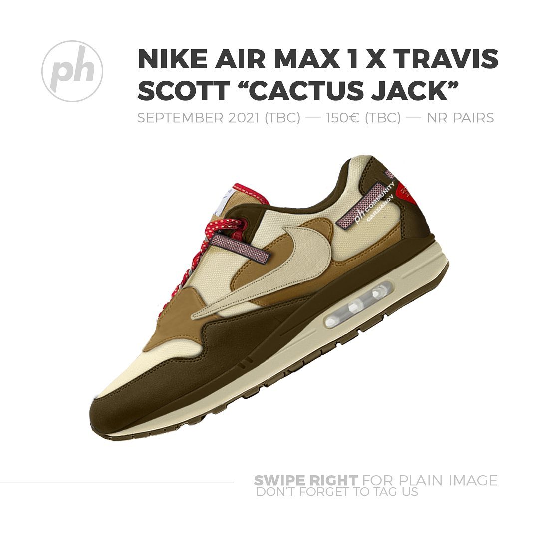 【国内 5/27 発売】トラビス・スコット × ナイキ エア マックス 1 (TRAVIS SCOTT NIKE AIR MAX 1) [DO9392-200/DO9392-700/DO9392-701]